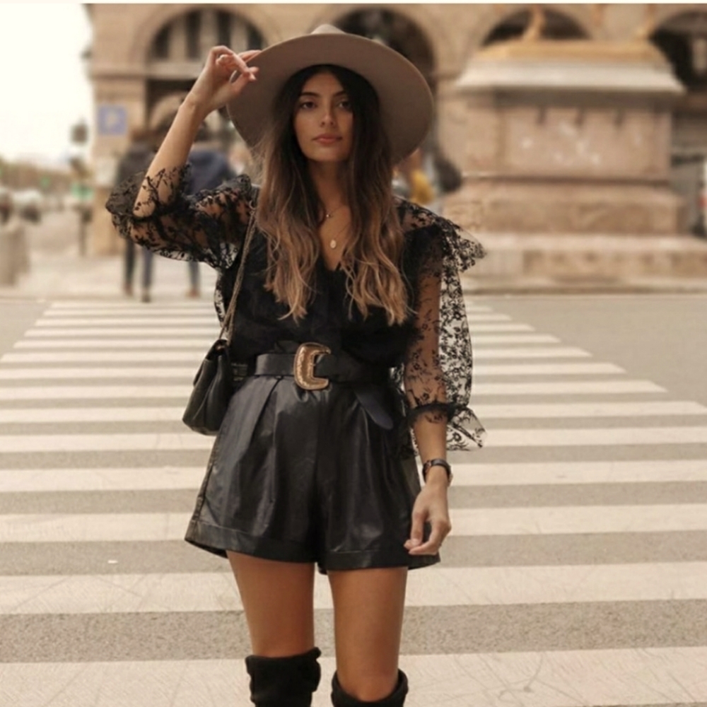 Zara Ruffled Tulle Floral Blouse - Picture 12 of 12